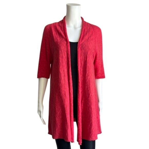 Eileen Fisher Linen Cotton Blend Cardigan - S - Picture 1 of 5
